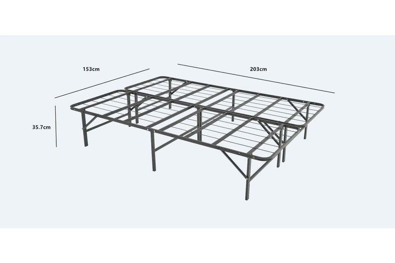 Foldable Metal Bed Frame - Queen