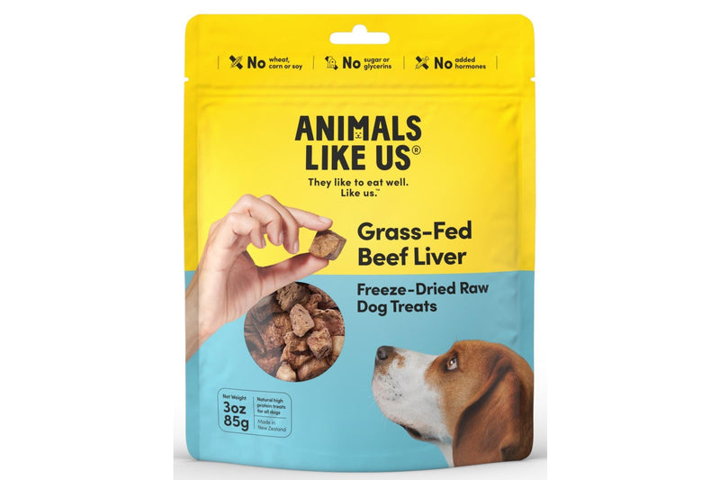 Animals Like Us: Grass-Fed Beef Liver Freeze-Dried Raw Dog Treats (85g)