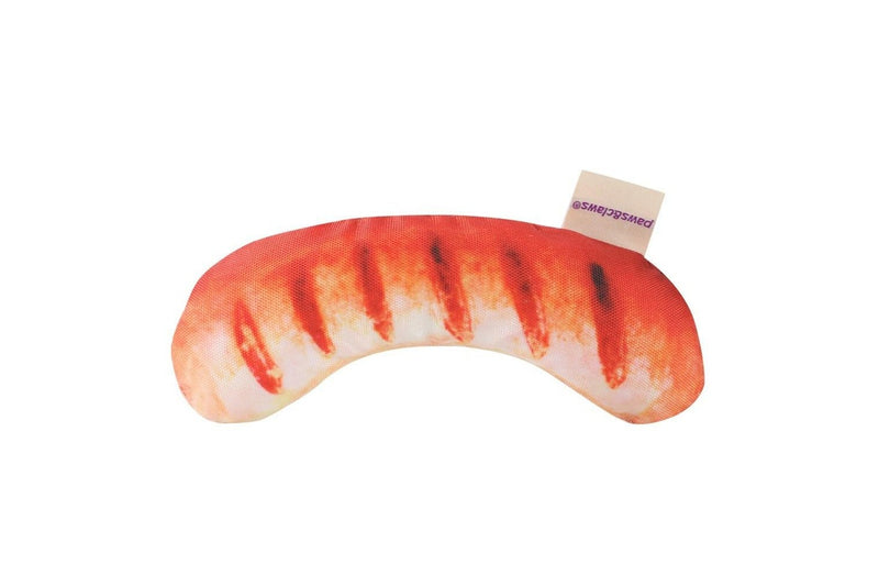 3x Paws & Claws Feed Me BBQ Sausage Oxford Pet Dog Play Toy w Squeaker 20x5cm