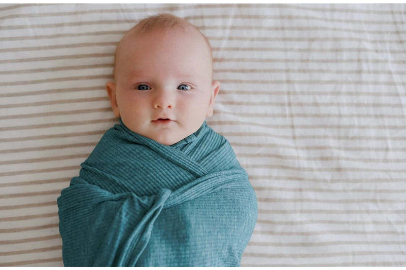 Ponchik Babies + Kids - Ribbed Swaddle Jersey Wrap - Jewel