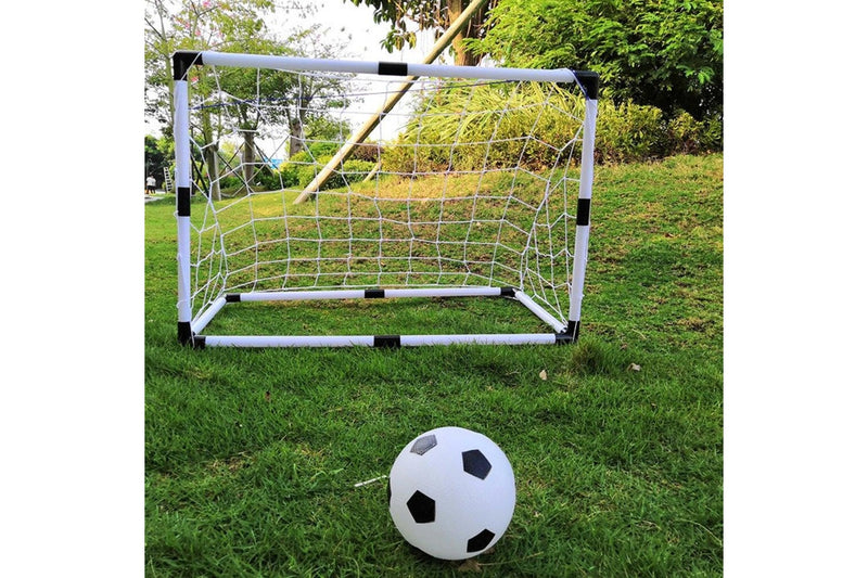 Kids Football Goal Net Set Portable Soccer With Inflatable For Backyard Training - One Size