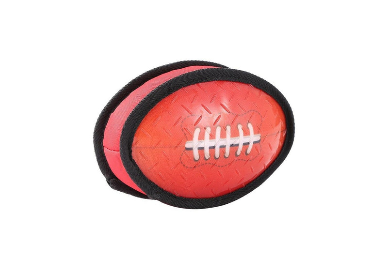 Paws & Claws 18cm Super Sports TPR Covered Oxford Football Pet Toy w Squeaker