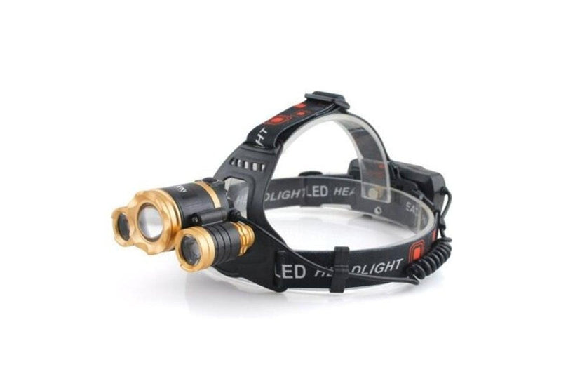 Xpe T6 2000Lm White Light Telescopic Zoom Intelligent Induction Led Headlamp Black And Golden - Standard