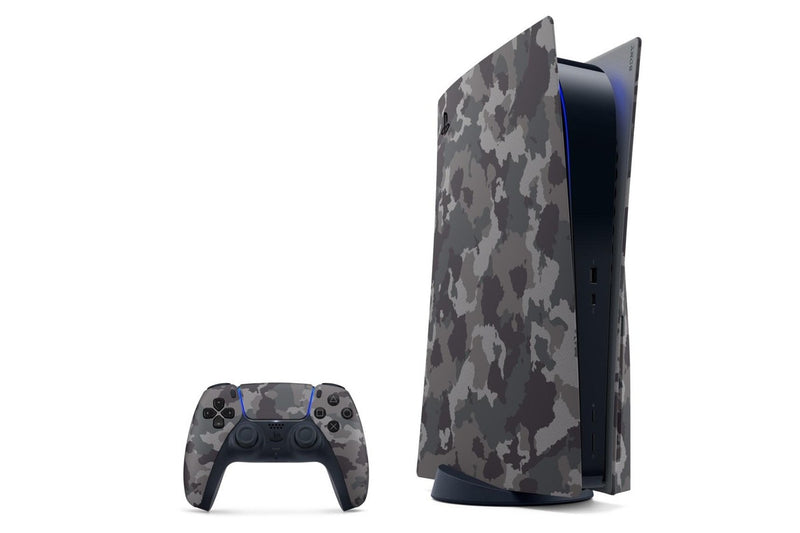 PS5 Console Covers - Grey Camo