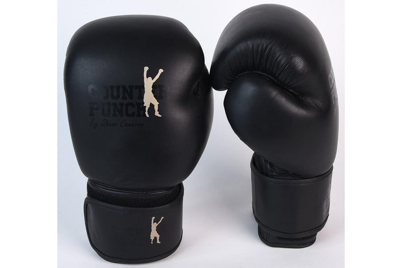 Counterpunch Night Rider Limited Edition Black Leather Gloves - 16oz