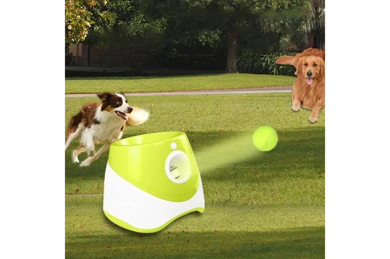 Automatic Ball Launcher Electric Interactive Ball Thrower Pet Dog Fetch Machine Light Green