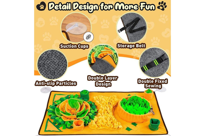 Large Snuffle Mat For Dogs Pet Interactive Training And Stress Relief Sniff Feeding Slow Feeder Treat Toys - A