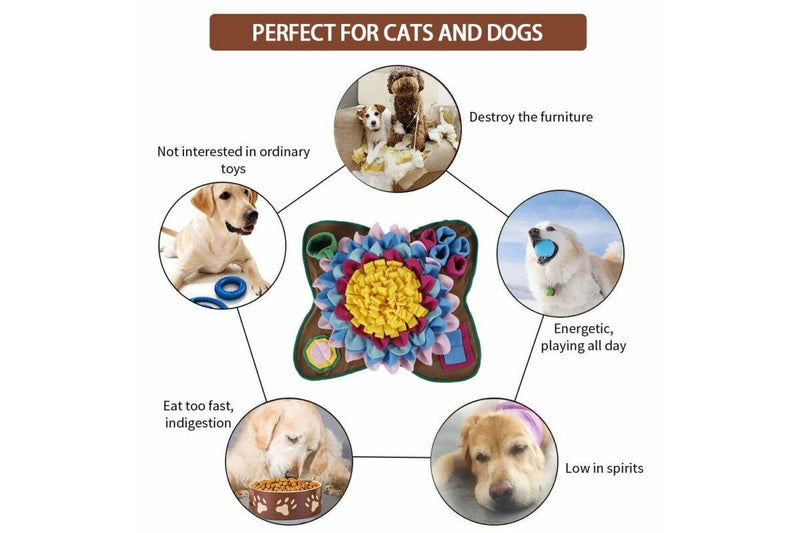 Pet Dog Snuffle Mat Nose Training Sniffing Pad Dog Puzzle Toy Slow Feeding Blanket