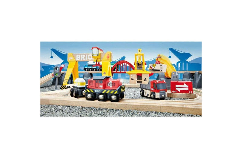 54pc Brio Freight Cargo Train Railway Deluxe Set Kids Child Educational Toy 3y+