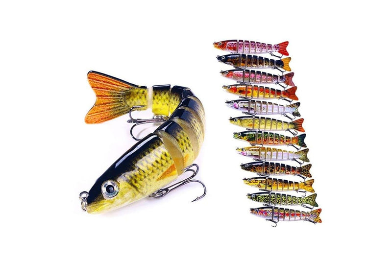 Multi Section Fish Minnow Bionic Sinking Lures 12.8cm 18g