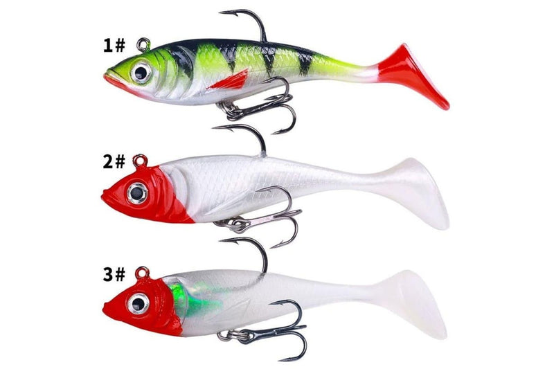 5 Piece Hengjia So071 t Tail Lead Fishing Lure Soft Bait 8.5cm 10.6g