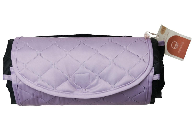 Nestling: Large Waterproof Quilted Play Mat - Lilac