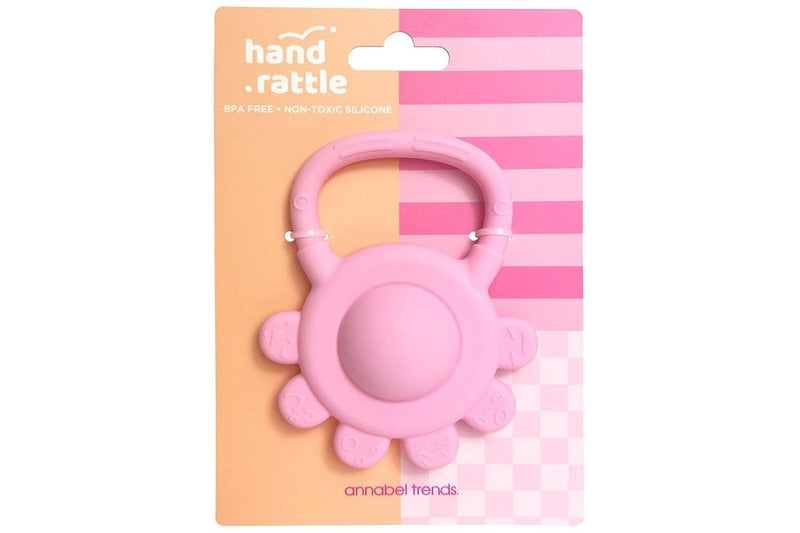 Annabel Trends: Silicone Hand Rattle - Pink