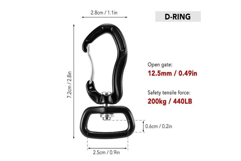 Swivel Carabiner Clip 360U00b0 Spinner Black - Standard