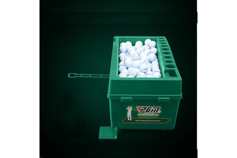 Indoor Golf Multi-Function Large Capacity Automatic Ball Machine With Club Rack Green