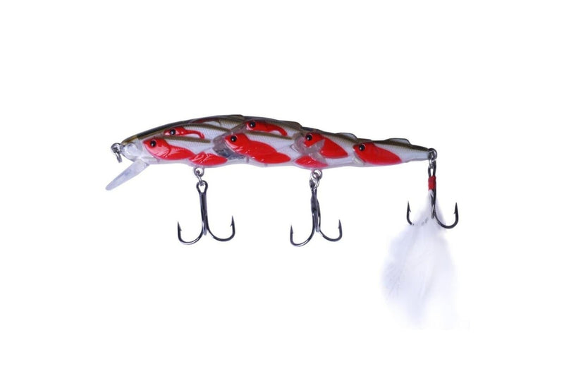 11.5cm 15.7g Crank Lure With Feather Hook For Sea Fishing