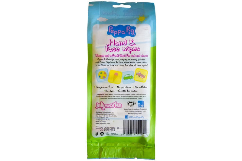 Peppa Pig Hand & Face Wipes 10's 3 Pack