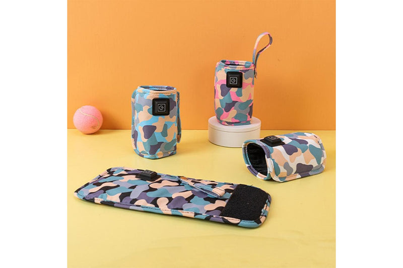 Travel USB Bottle Warmer Bag Milk Heat Keeper Bag Camo White