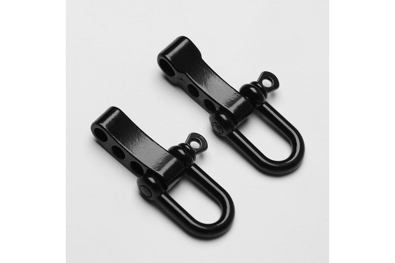 10Pcs Black U Shaped Shackle Buckle Stainless Steel Bracelet Buckles Outdoor Camping Survival Rope Paracords Bracelets Accessories - Standard