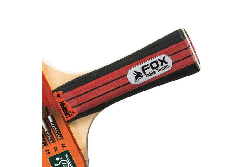 Fox TT Urban 3 Star Table Tennis Bat (Black/Red) (One Size)