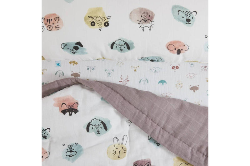 Little Unicorn: Toddler Bedding Set - Watercolour Critters