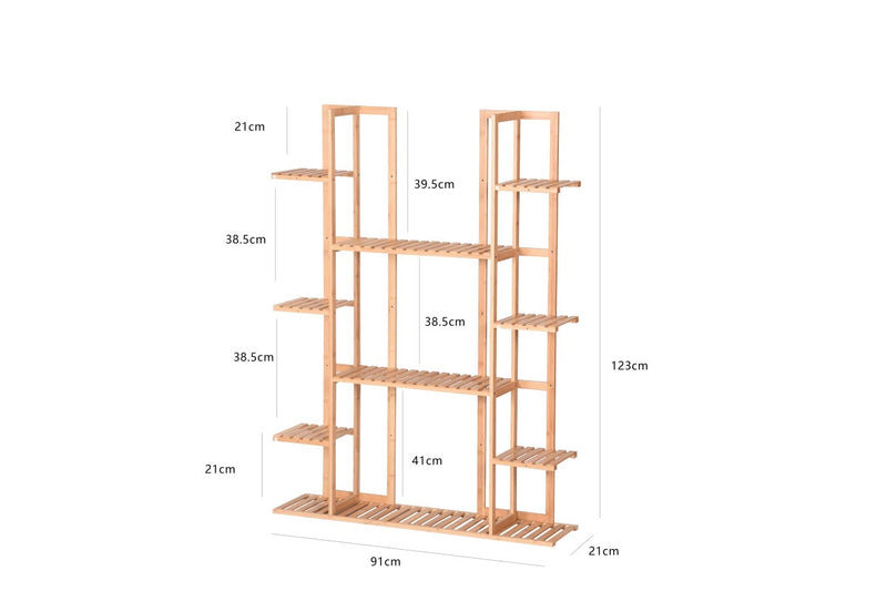 Bamboo Multi-Tiered Plant Shelf - Large