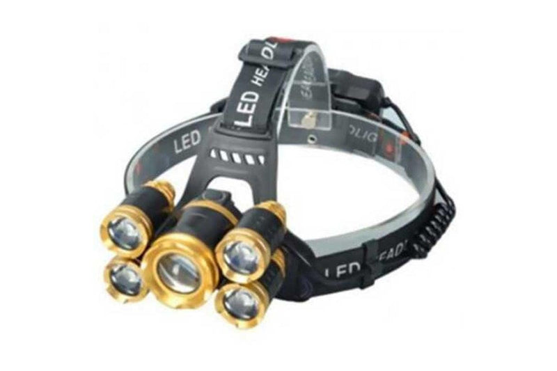 Waterproof Headlamp Powerful Led Headlight For Camping Black Single Product - Standard