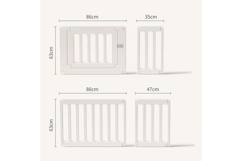 2-in-1 Convertible Baby Fence Play Pen - 180cm x 200cm (White)