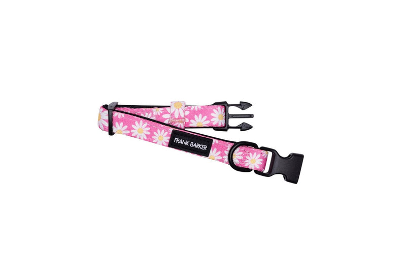 2x Splosh Frank Barker M Pink Daisies Dog Collar Adjustable Neck Strap 33-55cm