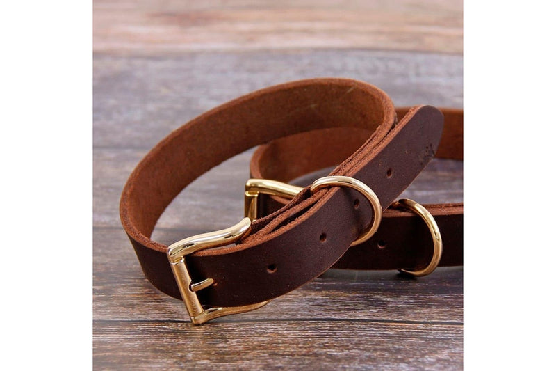 Simple Leather Design Adjustable Puppy Collar