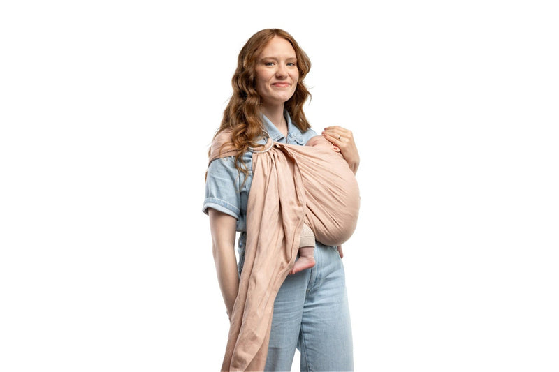 Boba: Linen Ring Sling - Peony