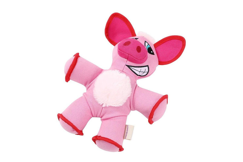 Paws & Claws 32cm Super Tuff Buddies Oxford Pet Interactive Toy Pig w Squeaker