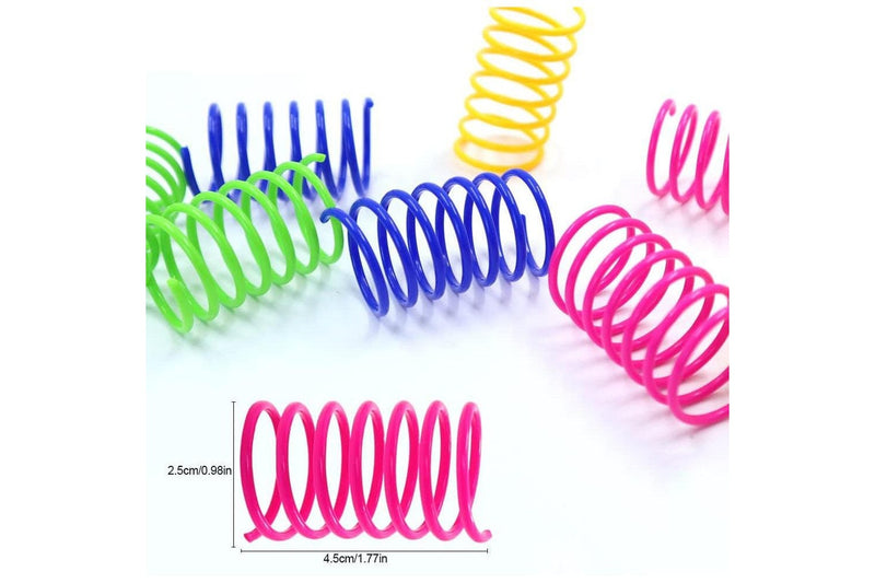 40Pcs Cat Spring Toys Colorful Cat Spiral Bouncy Toys Interactive Toys for Cats and Kittens