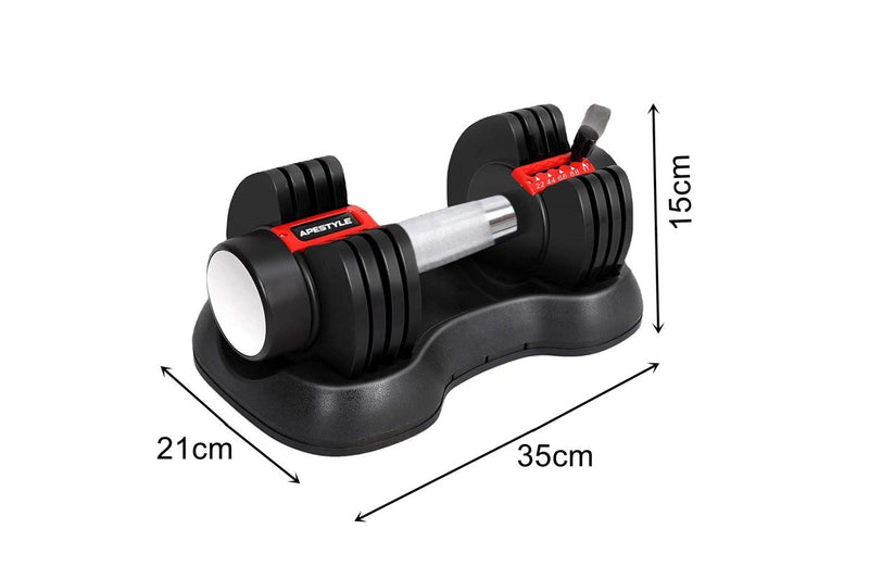 Ape Style Multi-Weight Smart Adjustable Dumbbell | 2.2 to 11kg (24lbs)