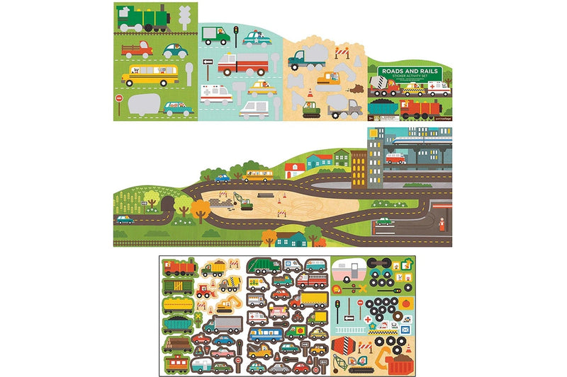 Petit Collage: Sticker Activity Set - Roads & Rails