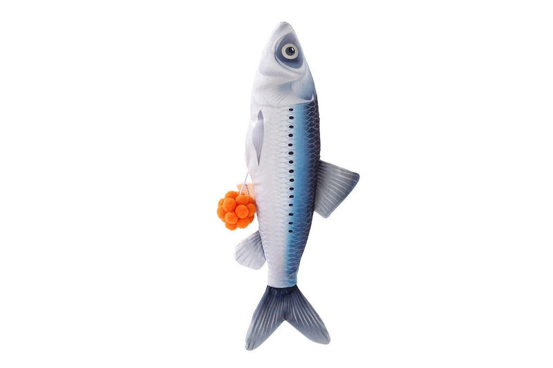 2x Paws & Claws Plush Fish Surprise Pet Interactive Play Toy 30cm w Catnip Blue