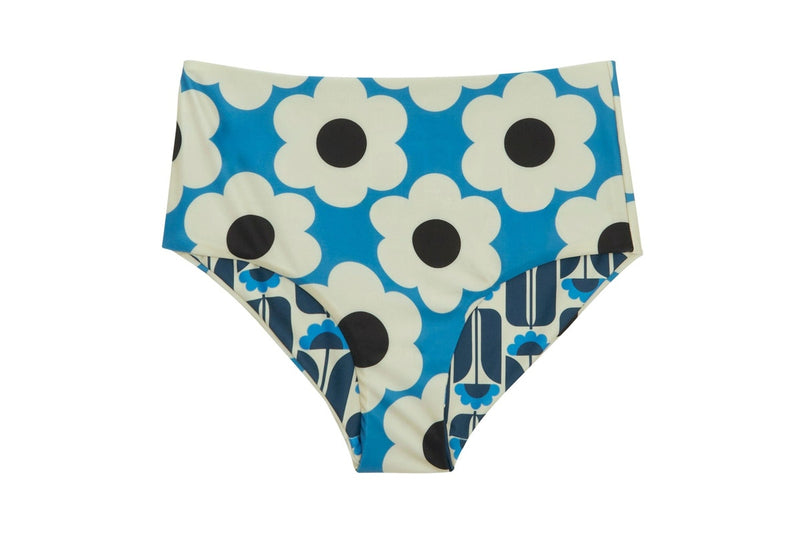 Regatta Womens/Ladies Orla Kiely Daisy & Tall Flowers Reversible Bikini Set (Blue/Navy) (10 UK)