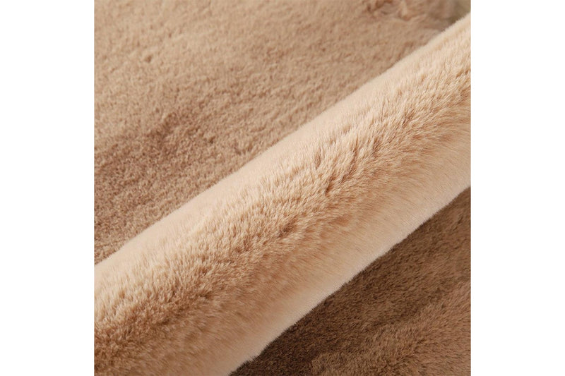 Bear Shaped Rug Super Soft Carpet Antiskid Mat 80 x 60cm Khaki