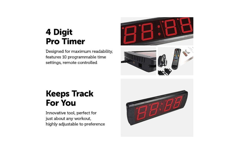 Digital Timer Interval Fitness Clock - One Size