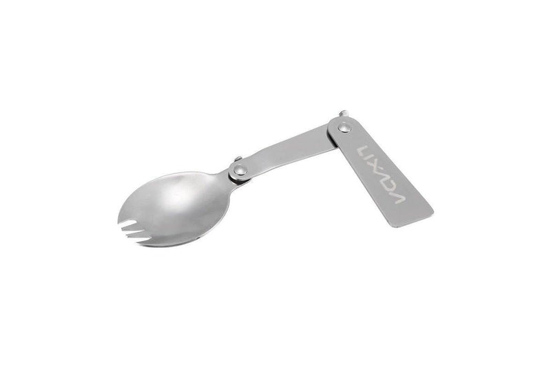 Lixada Pack Of 2 Outdoor Foldable Stainless Steel Spoon - Standard