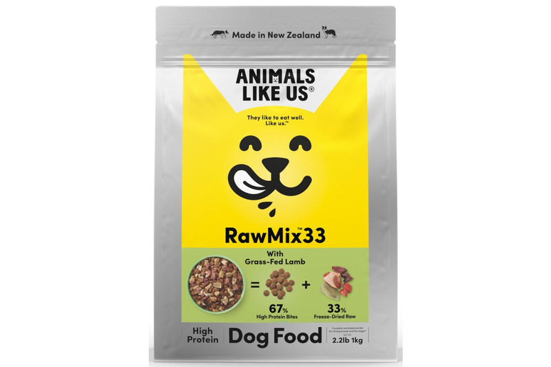 Animals Like Us: RawMix33 with Grass-Fed Lamb Dog Food (1kg)