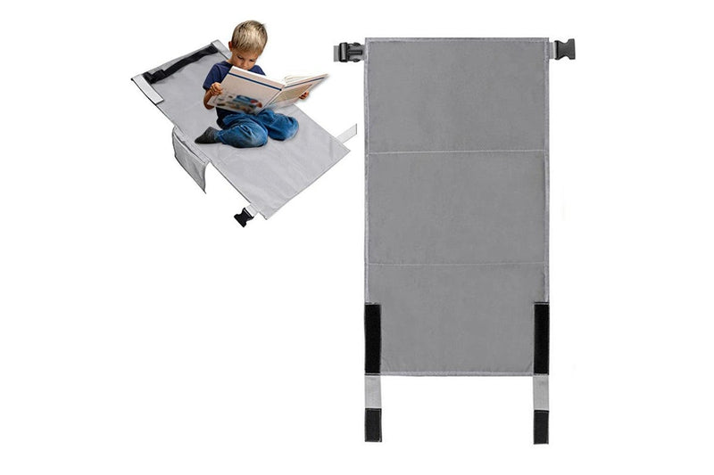 Portable Kids Footrest Hammock Toddler Travel Bed Airplane Car Seat Extender for Toddler Kids Grey