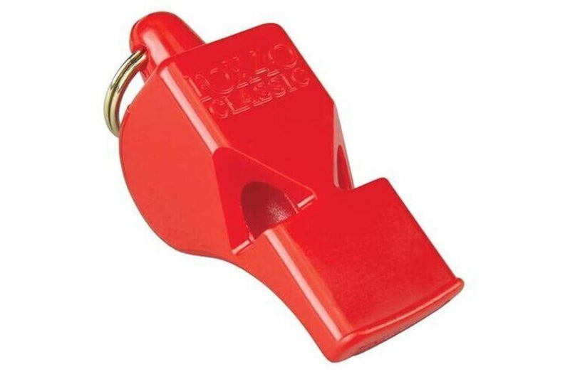 Fox 40 Classic Whistle Safety Outdoor Camping Sports Referee Football - Red