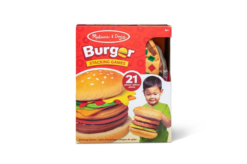 Melissa & Doug Burger Stacking Games Kids Childrens Interactive Play Toy 4+