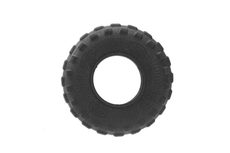 3x Paws & Claws All Terrain 9cm Rubber Tyre Dog Toy Pet Small Chew Teething BLK