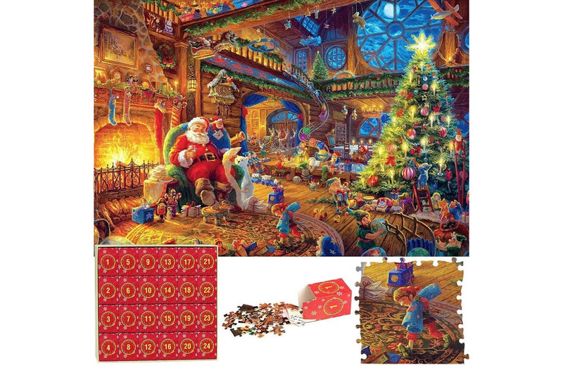 1008Pcs Advent Calendar Jigsaw Puzzles 24 Days Christmas Countdown Puzzles Christmas Gift