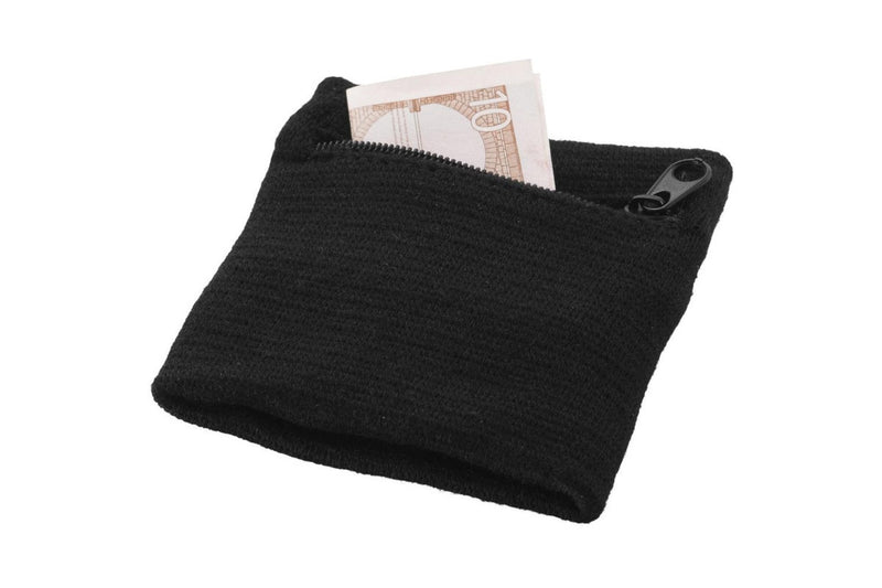 Bullet Brisky Sweatband With Zipper (Solid Black) (8 x 8 x 1 cm)