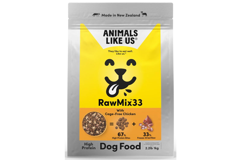 Animals Like Us: RawMix33 with Cage-Free Chicken Dog Food (1kg)