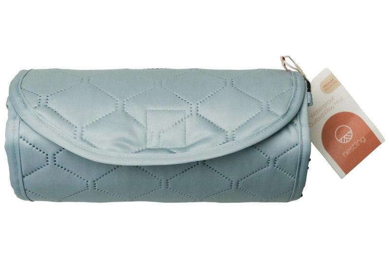 Nestling: Medium Waterproof Quilted Play Mat - Sage