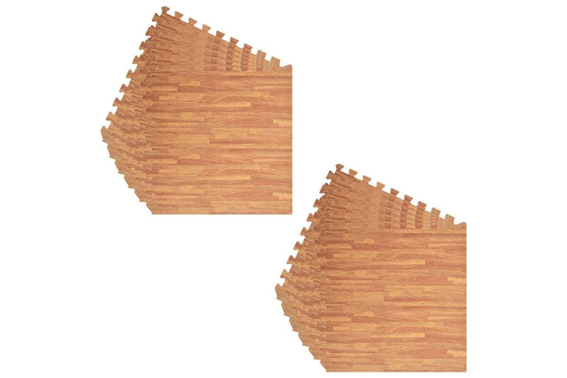 Floor Mats 12 Pcs Wood Grain Eva Foam